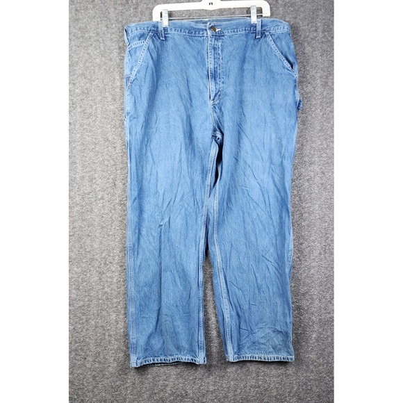 Carhartt Other - Carhartt B13 DST Dungaree Work Pants Mens 42x30 Blue Denim Carpenter Jeans